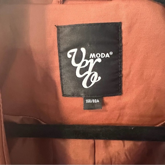 Vera Moda button down orange-brown trench coat. 160/80A - fits like Xsmall-Small - Picture 6 of 10